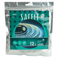 Лента светодиодная 12V SAFFIT SST01 , 60*SMD2835, 6W/m, IP20, 6500К (холодный белый) в каталоге электрики 220.ru, артикул 55239