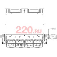 Блок розеток в пол (люк в пол для розеток) на 8 постов (1 пост = 45х45 мм), сталь, LUK/8, Экопласт в каталоге электрики 220.ru, артикул 70080