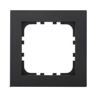 Рамка 1-постовая (черный бархат) FLAT, 82х82х10 мм в каталоге электрики 220.ru, артикул 844108-1
