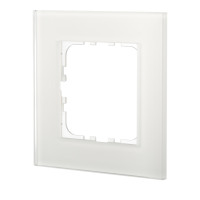 Рамка 1-постовая, натуральное стекло, цвет белый LK80, LK60 в каталоге электрики 220.ru, артикул 844113-1