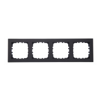Рамка 4-постовая (черный бархат) FLAT, 295х82х10 мм в каталоге электрики 220.ru, артикул 844408-1