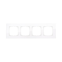 Рамка 4-постовая, натуральное стекло, цвет белый LK80, LK60 в каталоге электрики 220.ru, артикул 844413-1