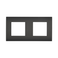 Рамка 2-постовая (двойная) цвет черный бархат, LK45 для розеток и выключателей, 151х80х6 мм в каталоге электрики 220.ru, артикул 854208