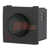 Светорегулятор поворотный нажимной 600 Вт (черный бархат) с подсветкой, LK45 в каталоге электрики 220.ru, артикул 857208