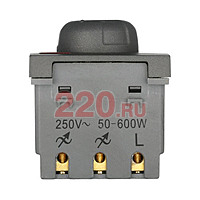 Светорегулятор поворотный нажимной 600 Вт (черный бархат) с подсветкой, LK45 в каталоге электрики 220.ru, артикул 857208