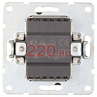 Выключатель одноклавишный, c подсветкой (схема 1L) 16 A, 250 B (серебристый металлик) LK60 в каталоге электрики 220.ru, артикул 860203-1