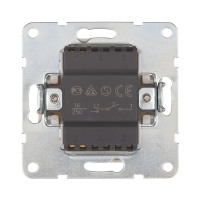 Выключатель-кнопка одноклавишный (схема 1Т) 10 A, 250 B (серебристый металлик) LK60 в каталоге электрики 220.ru, артикул 860503-1