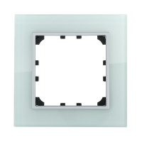 Рамка 1-постовая из натурального светлого стекла LK60 для розеток и выключателей, 92х92х10 мм в каталоге электрики 220.ru, артикул 864111-1