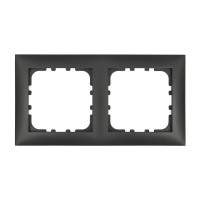 Рамка 2-постовая (двойная) цвет черный бархат, LK60 для розеток и выключателей, 153х82х10 мм в каталоге электрики 220.ru, артикул 864208-1