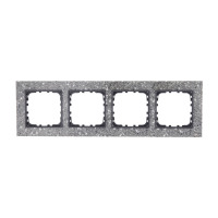 Рамка 4-постовая из декоративного камня (серый гранит) LK60 для розеток и выключателей, 305х92х10 мм в каталоге электрики 220.ru, артикул 864479-1
