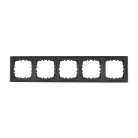 Рамка 5-постовая (черный бархат) LK60 для розеток и выключателей, 366х82х10 мм в каталоге электрики 220.ru, артикул 864508-1