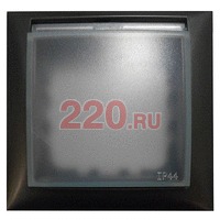 Рамка универсальная защитная с крышкой для выключателей и розеток IP44 (черн.бархат) LK60 в каталоге электрики 220.ru, артикул 869108