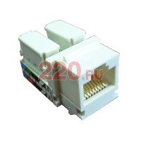 RJ-45 Модуль Keystone Jack инф.розетки 110/Krone 5e кат.,CL-0006 белый в каталоге электрики 220.ru, артикул 87545