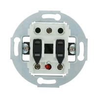 Выключатель двухклавишный (схема 5L) с подсветкой 10 A, 250 B (черный ) Vintage в каталоге электрики 220.ru, артикул 881208-1