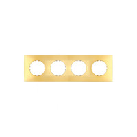 Рамка 4-пост. квадратная (золото) LK Vintage-Quadro для розеток и выключателей, 295х82х10 мм в каталоге электрики 220.ru, артикул 884416-1