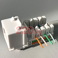 Розетка компьютерная 2*RJ-45 кат.5е (белая) LK Vintage в каталоге электрики 220.ru, артикул 886204-1