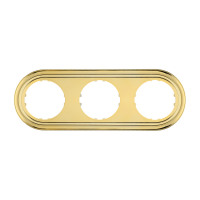 Рамка 3-постовая круглая (золото) Vintage-Classic, 224х82х10 мм в каталоге электрики 220.ru, артикул 889316-1