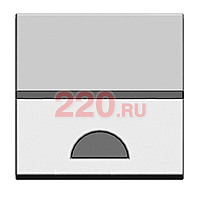 Клавиша 1-клавишного 2-модульного выключателя/переключателя/кнопки с окном для шильдика с символом, ABB Zenit, цвет серебристый в каталоге электрики 220.ru, артикул AB-N2201.9PL