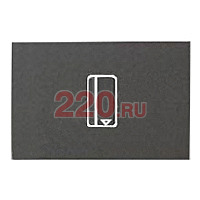 Механизм карточного (54 мм) выключателя с задержкой отключения (5 - 90 сек), с накладкой, 2-модульный, ABB Zenit, цвет антрацит в каталоге электрики 220.ru, артикул AB-N2214.5AN