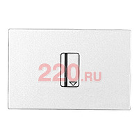 Механизм карточного (54 мм) выключателя с задержкой отключения (5 - 90 сек), с накладкой, 2-модульный, ABB Zenit, цвет альпийский белый в каталоге электрики 220.ru, артикул AB-N2214.5BL