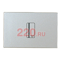 Механизм карточного (54 мм) выключателя с задержкой отключения (5 - 90 сек), с накладкой, 2-модульный, ABB Zenit, цвет серебристый в каталоге электрики 220.ru, артикул AB-N2214.5PL