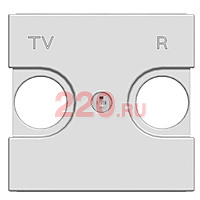 Накладка для TV-R розетки, 2-модульная, ABB Zenit, цвет альпийский белый в каталоге электрики 220.ru, артикул AB-N2250.8BL