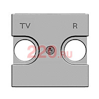 Накладка для TV-R розетки, 2-модульная, ABB Zenit, цвет серебристый в каталоге электрики 220.ru, артикул AB-N2250.8PL