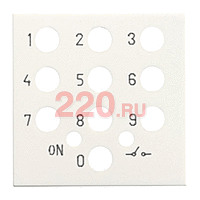 Накладка для механизма выключателя с кодовой панелью, 2-модульная, ABB Zenit, цвет альпийский белый в каталоге электрики 220.ru, артикул AB-N2253.5BL