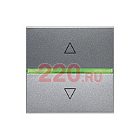 Механизм электронного выключателя жалюзи, 700 ВА, 2-модульный, ABB Zenit, цвет серебристый в каталоге электрики 220.ru, артикул AB-N2261.2PL