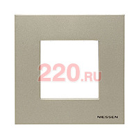 Рамка 1-постовая, 2-модульная, ABB Zenit, цвет шампань в каталоге электрики 220.ru, артикул AB-N2271CV