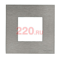 Рамка 1-постовая, 2-модульная, ABB Zenit, натуральная сталь в каталоге электрики 220.ru, артикул AB-N2271OX