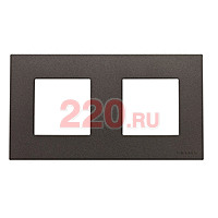 Рамка 2-постовая, ABB Zenit, цвет антрацит в каталоге электрики 220.ru, артикул AB-N2272AN