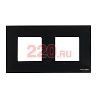 Рамка 2-постовая, ABB Zenit, стекло чёрное в каталоге электрики 220.ru, артикул AB-N2272CN