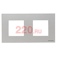 Рамка 2-постовая, ABB Zenit, цвет серебристый в каталоге электрики 220.ru, артикул AB-N2272PL