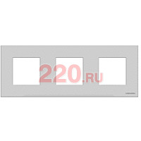 Рамка 3-постовая, цвет альпийский белый, ABB Zenit в каталоге электрики 220.ru, артикул AB-N2273BL