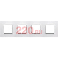 Рамка 4 поста белый, ABB Zenit в каталоге электрики 220.ru, артикул AB-N2274BL