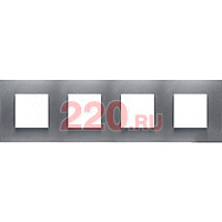 Рамка 4 поста серебро, ABB Zenit в каталоге электрики 220.ru, артикул AB-N2274PL