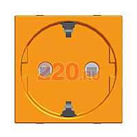 Розетка SCHUKO с заземлением для специальных сетей, со шторками, 16А / 250В, ABB Zenit, цвет оранжевый в каталоге электрики 220.ru, артикул AB-N2288NA