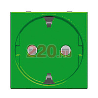 Розетка SCHUKO с заземлением для специальных сетей, со шторками, 16А / 250В, ABB Zenit, цвет зелёный в каталоге электрики 220.ru, артикул AB-N2288VD