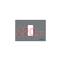Рамка итальянского стандарта на 1 модуль, ABB Zenit, цвет серебристый в каталоге электрики 220.ru, артикул AB-N2471PL