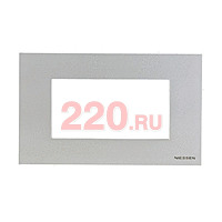 Рамка итальянского стандарта на 4 модуля, ABB Zenit, цвет серебристый в каталоге электрики 220.ru, артикул AB-N2474PL