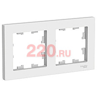 Рамка 2-ая, универсальная, цвет — белый, SE AtlasDesign в каталоге электрики 220.ru, артикул ATN000102
