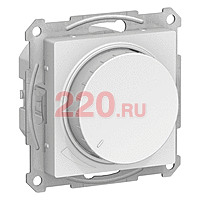 Светорегулятор (диммер) поворотно-нажимной, 630Вт, мех., цвет — белый, SE AtlasDesign в каталоге электрики 220.ru, артикул ATN000136