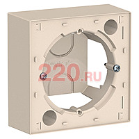 Коробка для наружного монтажа, цвет — бежевый, SE AtlasDesign в каталоге электрики 220.ru, артикул ATN000200
