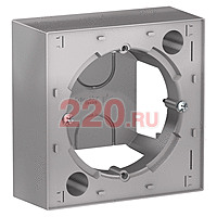 Коробка для наружного монтажа, цвет — алюминий, SE AtlasDesign в каталоге электрики 220.ru, артикул ATN000300