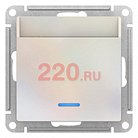 Переключатель карточный с задержкой времени, механизм, цвет — жемчуг, SE AtlasDesign в каталоге электрики 220.ru, артикул ATN000467