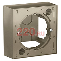 Коробка для наружного монтажа, цвет — шампань, SE AtlasDesign в каталоге электрики 220.ru, артикул ATN000500