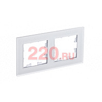 Рамка 2-ая, материал — матовое стекло, цвет — белый, SE AtlasDesign Nature в каталоге электрики 220.ru, артикул ATN330102