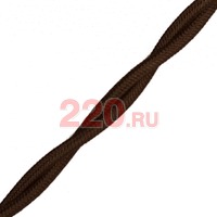 Витой ретро-провод 2*0,75, цвет коричневый в каталоге электрики 220.ru, артикул BN-B1-422-72