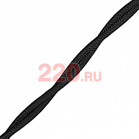 Витой ретро-провод 2*1,5 цвет черный в каталоге электрики 220.ru, артикул BN-B1-424-73-50